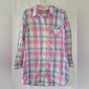 Victoria's Secret Pastel Plaid Shirt